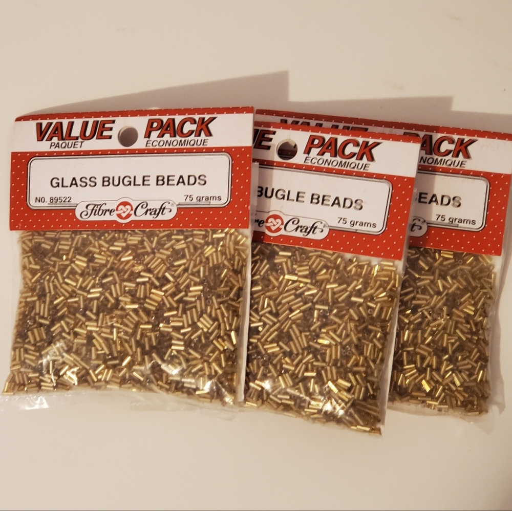 Glass Bugle Beads Set/3 Packages BNIP